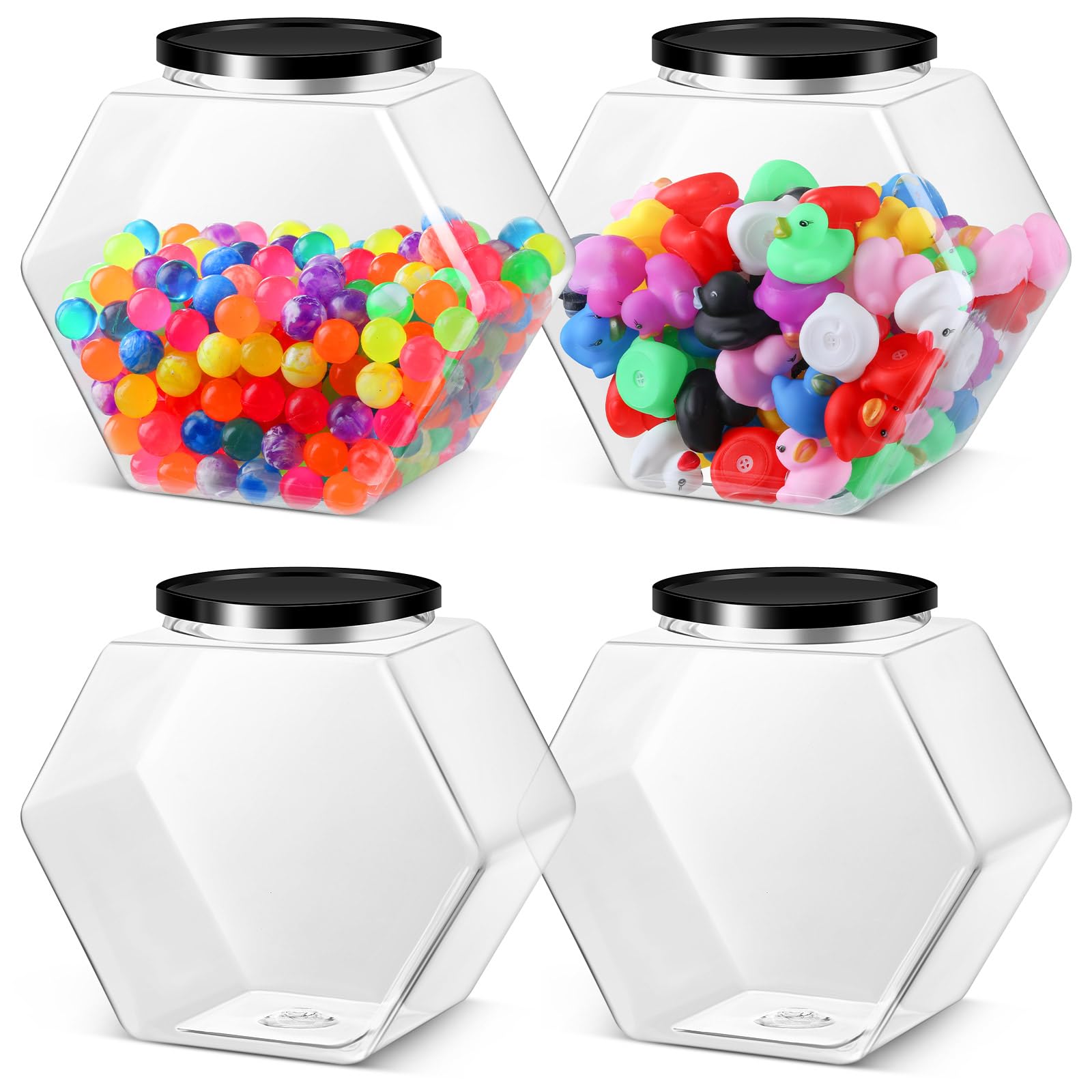 Amazon.com: Norme 4 Pcs 129 oz Plastic Candy Jars with Lids